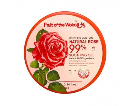 Гель для лица и  тела Fruit Of The Wokali Soothing Moisture Natural Rose 99%