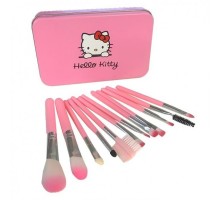 Набор кистей для макияжа Hello Kitty 12 в 1