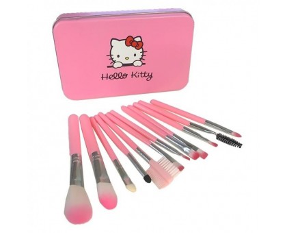 Набор кистей для макияжа Hello Kitty 12 в 1